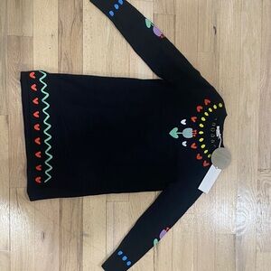 Stella McCartney Black Sweater with Colorful Accents